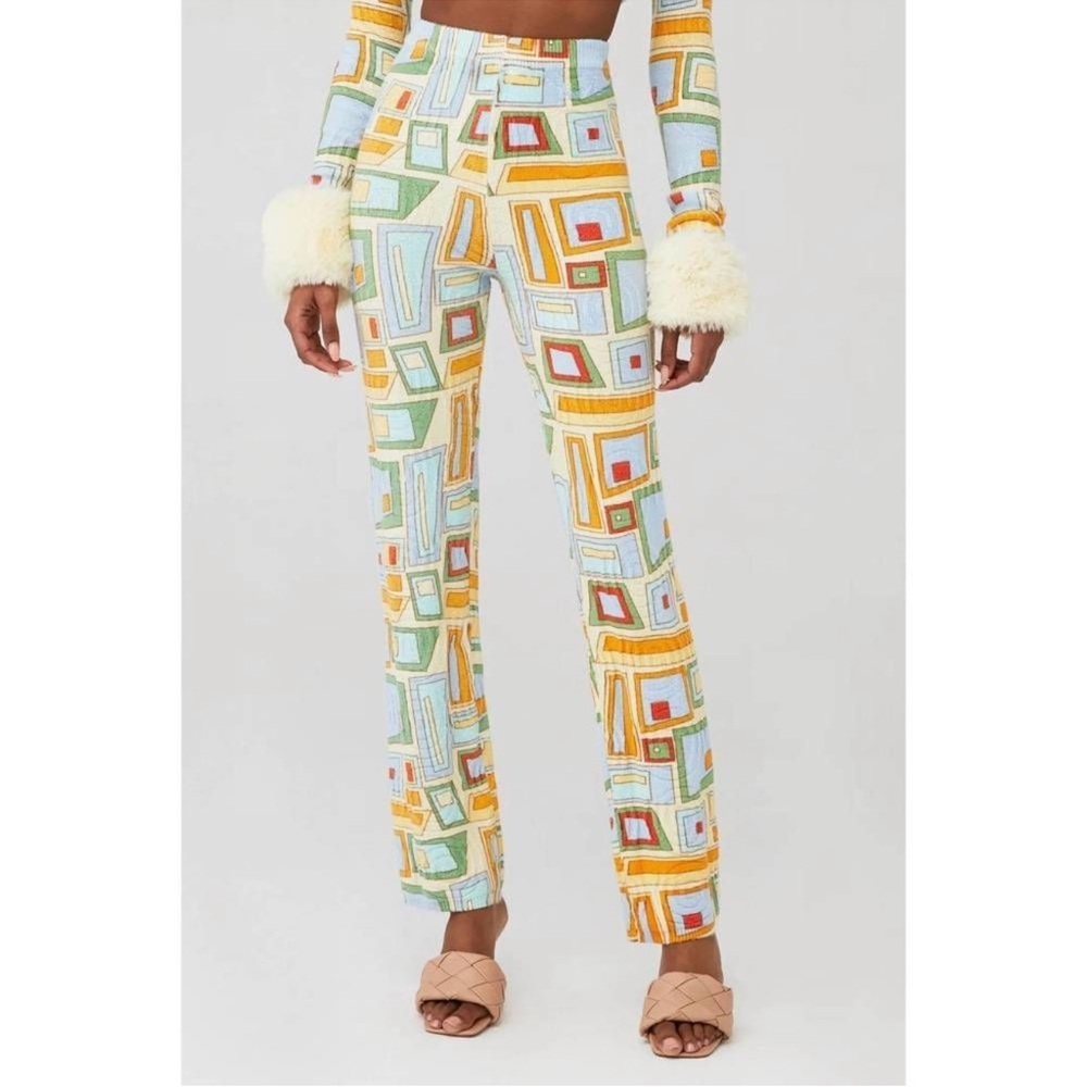 Nwt House Of Sunny Pepperland Pants In Puzzle Print - Size 4